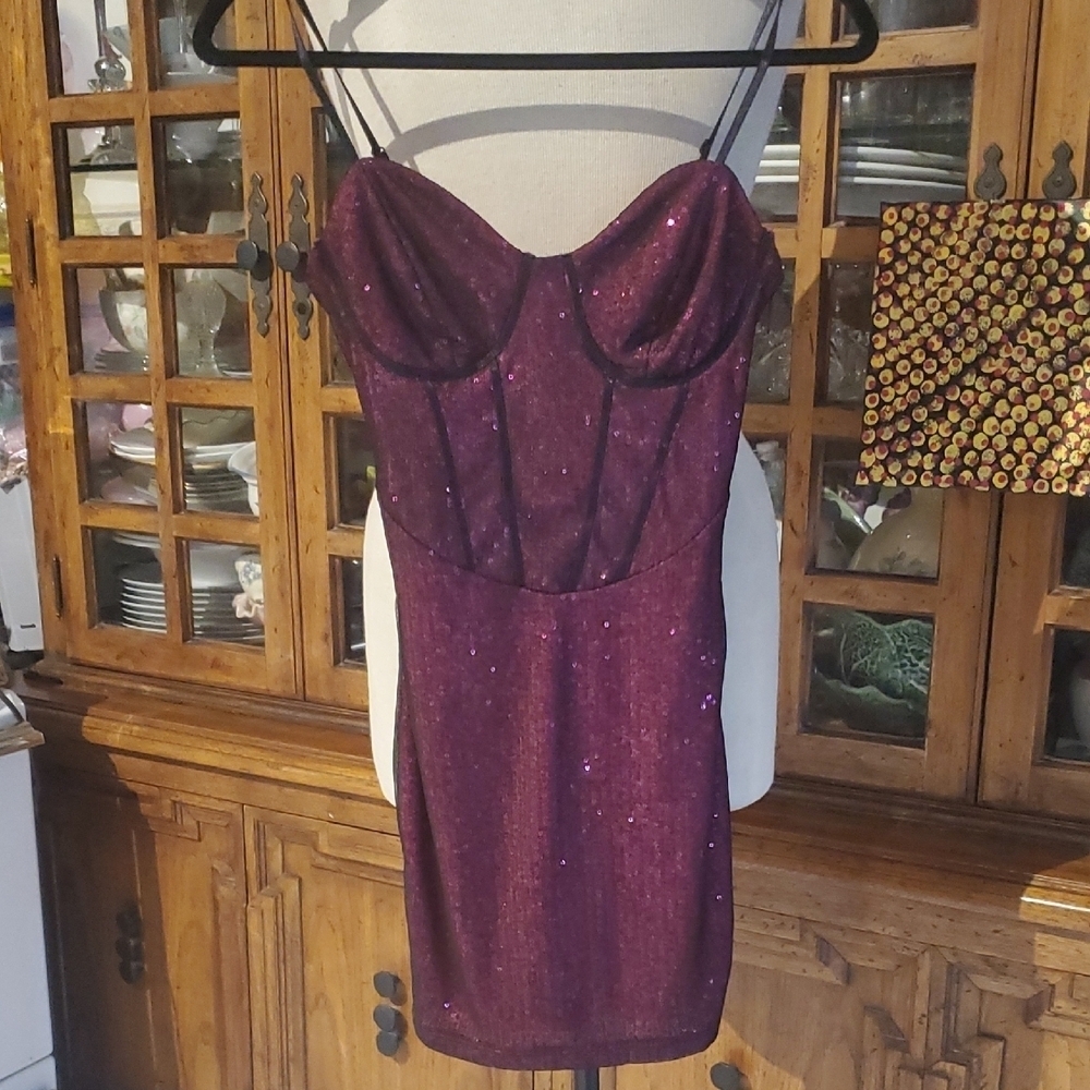 Forever 21 Shimmering Purple Mini Dress